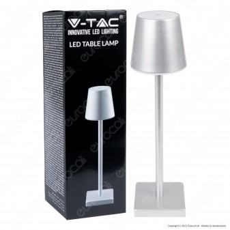 V-Tac VT-7703 Lampada LED da Tavolo 3W Touch Dimmerabile in Alluminio con...