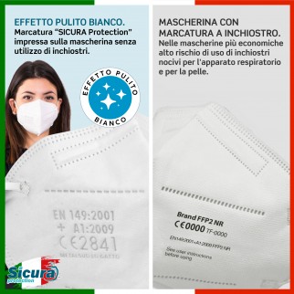 Sicura Protection 50 Mascherine Protettive Filtranti Monouso con