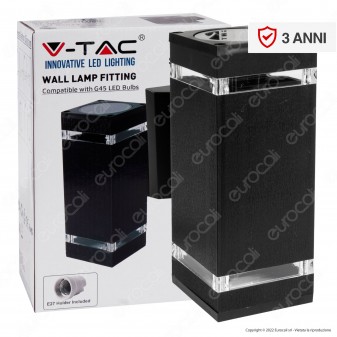 V-Tac VT-968 Portalampada da Muro con Doppio Attacco E27 per Lampadine LED...