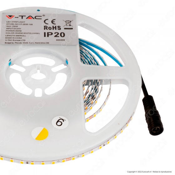 V-Tac VT-2835-128 Striscia LED Slim Flessibile 45W SMD V-Tac VT-2835-128 Striscia LED Slim Flessibile 45W SMD