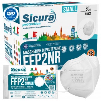 Sicura Protection 30 Mascherine Small Filtranti Monouso con Protezione...