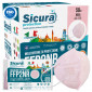 Sicura Protection 50 Mascherine Protettive Colore Rosa Monouso con Fattore di Protezione Certificato FFP2 NR in TNT