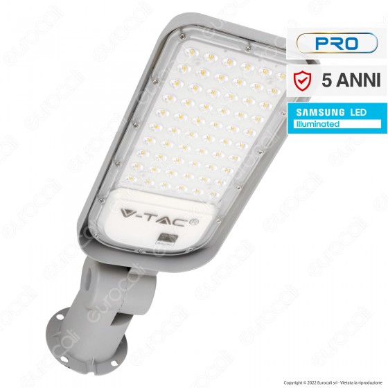 V-Tac Pro VT-59ST Lampada Stradale LED 50W SMD Lampione IP65 V-Tac Pro VT-59ST Lampada Stradale LED 50W SMD Lampione IP65