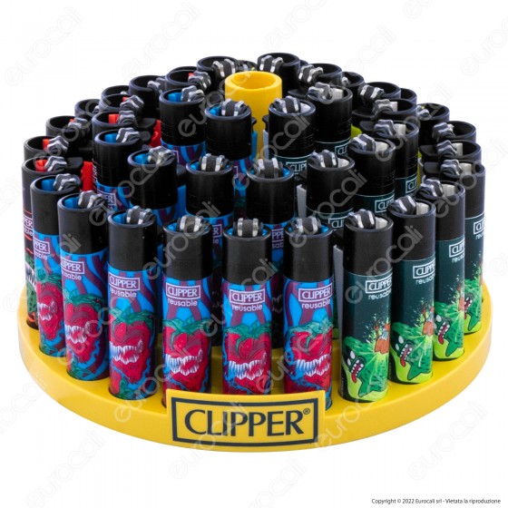 Clipper Large Accendino Grande Fantasia Spring Terror 1 - Box da 48 Clipper Large Accendino Grande Fantasia Spring Terror 1 - Box da 48