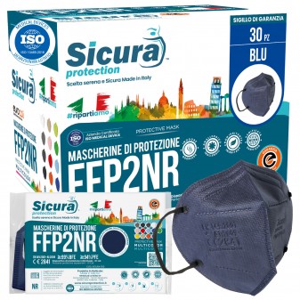 Sicura Protection 30 Mascherine Protettive Colore Blu Filtranti