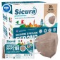 Sicura Protection 50 Mascherine Protettive Colore Tortora Filtranti Monouso con Fattore di Protezione Certificato FFP2 NR in TNT