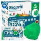 Immagine 1 - Sicura Protection 20 Mascherine Protettive Colore Verde Filtranti