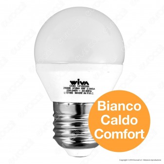 Wiva Lampadina LED E27 6W MiniGlobo G45 - Comfort - mod. 12100289
