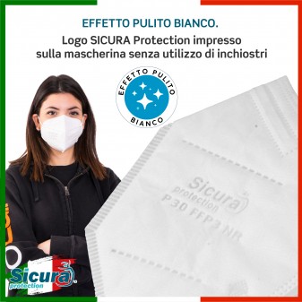 Sicura Protection 50 Mascherine Small Colore Bianco Filtranti Monouso