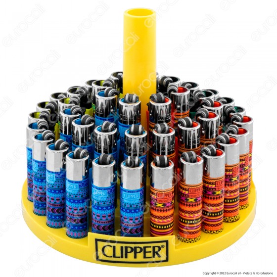 Clipper Micro Accendino Piccolo Fantasia Tribal Days 2 - Box da 48 Clipper Micro Accendino Piccolo Fantasia Tribal Days 2 - Box da 48