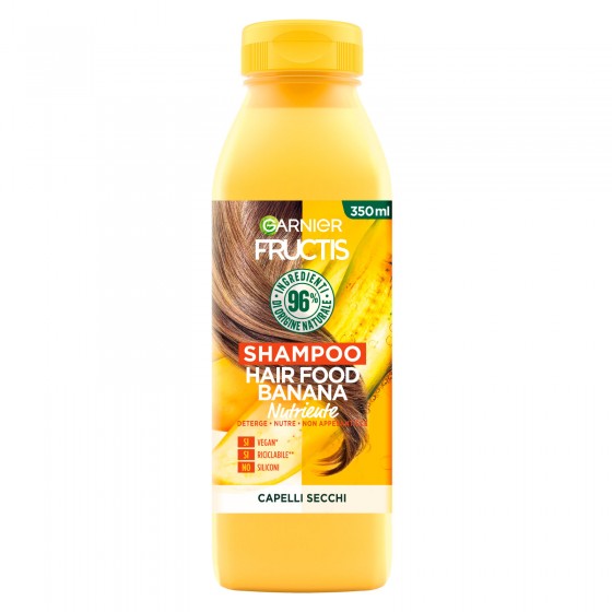 Garnier Fructis Hair Food Banana Shampoo Nutriente - Flacone da 350ml Garnier Fructis Hair Food Banana Shampoo Nutriente - Flacone da 350ml