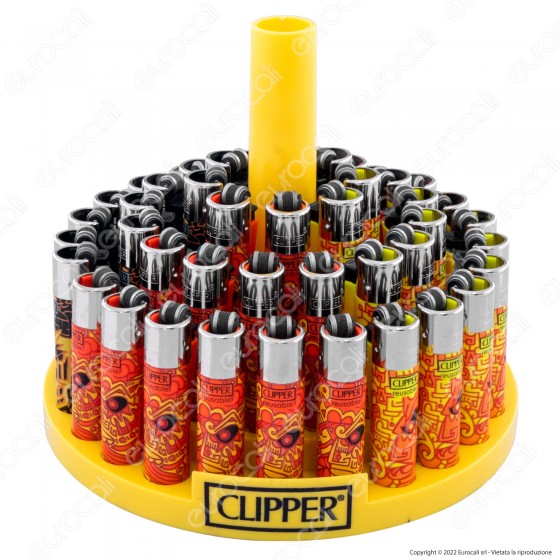 Clipper Micro Accendino Piccolo Fantasia Tribal Days 4 - Box da 48 Clipper Micro Accendino Piccolo Fantasia Tribal Days 4 - Box da 48
