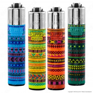 Clipper Micro Accendino Piccolo Fantasia Tribal Days 2 - Serie da 4