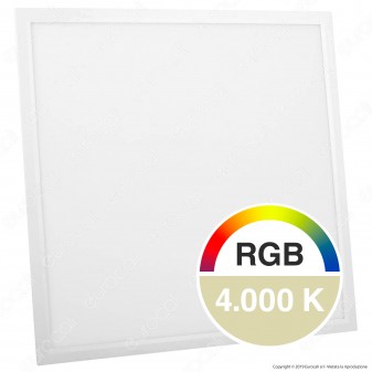 Pannello LED Quadrato 60x60 40W RGB+W SMD con Telecomando