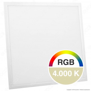 Pannello LED Quadrato 60x60 40W RGB+W SMD con Telecomando