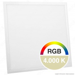 Pannello LED Quadrato 60x60 40W RGB+W SMD con Telecomando