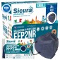 Sicura Protection 36 Mascherine Small Colore Blu Filtranti Monouso con Fattore di Protezione Certificato FFP2 NR in TNT