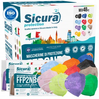 Sicura Protection 48 Mascherine Small Protettive Colorate Filtranti