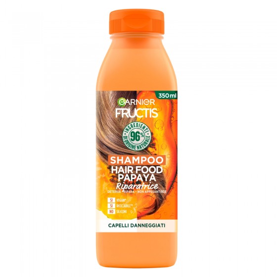 Garnier Fructis Hair Food Papaya Shampoo Riparatore - Flacone da 350ml Garnier Fructis Hair Food Papaya Shampoo Riparatore - Flacone da 350ml