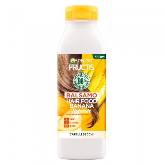 Garnier Fructis Hair Food Banana Balsamo Nutriente - Flacone da 350ml Garnier Fructis Hair Food Banana Balsamo Nutriente - Flacone da 350ml