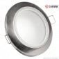 V-Tac VT-981 Portafaretto Rotondo Fisso da Incasso per Lampadine GU10 Nickel Satinato IP44 - SKU 6700