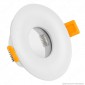 Kanlux Droxy Portafaretto Rotondo Fisso da Incasso per Lampadine GU10 Bianco IP65 - mod. 33125