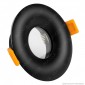 Kanlux Droxy Portafaretto Rotondo Fisso da Incasso per Lampadine GU10 Nero IP65 - mod. 33126