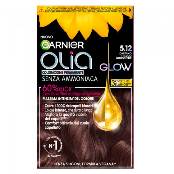 Garnier Olia Glow Tinta Permanente per Capelli 5.12 Castano Freddo Garnier Olia Glow Tinta Permanente per Capelli 5.12 Castano Freddo