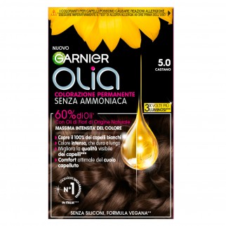 Garnier Olia Tinta Permanente per Capelli 5.0 Castano Senza Ammoniaca