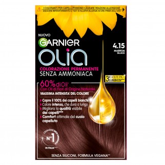 Garnier Olia Tinta Permanente per Capelli 4.15 Marron Glace Senza