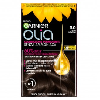 Garnier Olia Tinta Permanente per Capelli 3.0 Nero Naturale Senza