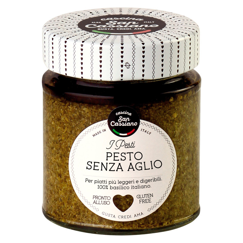 Cascina San Cassiano Pesto Senza Aglio Senza Glutine - Vasetto da 130g