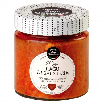 Cascina San Cassiano Ragù di Salsiccia di Maiale Piemontese Senza Glutine -...