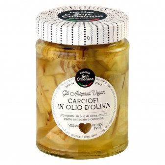 Cascina San Cassiano Carciofi Spaccati in Olio d'Oliva Vegan Senza