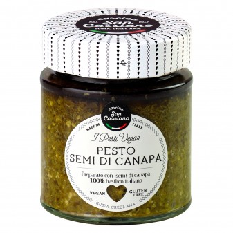 Cascina San Cassiano Pesto con Semi di Canapa Vegan Senza Glutine - Vasetto...
