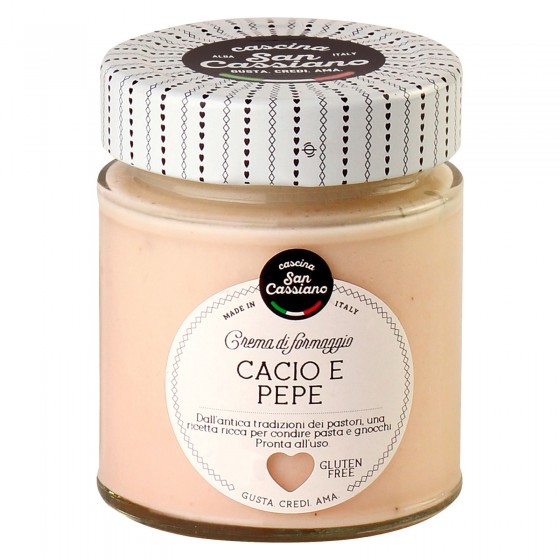 Cascina San Cassiano Crema Cacio e Pepe con Pecorino Romano D.O.P. Cascina San Cassiano Crema Cacio e Pepe con Pecorino Romano D.O.P.