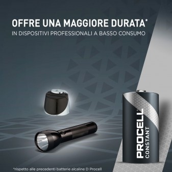 Procell Duracell Constant Power LR20 Torcia D Mono 1.5V for Low Drain