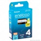 Panasonic Eneloop Rechargeable 800mAh Pile HR03 Ricaricabili Mini Stilo AAA Micro 1.2V - Blister da 4 Batterie