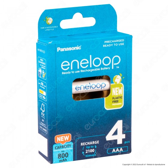 Panasonic Eneloop Rechargeable 800mAh Pile HR03 Ricaricabili Mini Panasonic Eneloop Rechargeable 800mAh Pile HR03 Ricaricabili Mini