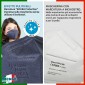 Immagine 6 - Sicura Protection 50 Mascherine Protettive Colore Blu Elastici Neri Fattore Protezione Certificato FFP2 NR in TNT