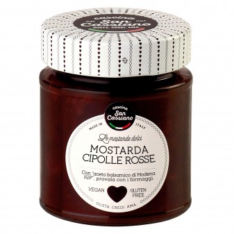 Cascina San Cassiano Mostarda con Cipolle Rosse Vegan Senza Glutine - Vasetto...