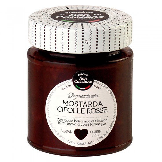 Cascina San Cassiano Mostarda con Cipolle Rosse Vegan Senza Glutine - Cascina San Cassiano Mostarda con Cipolle Rosse Vegan Senza Glutine -