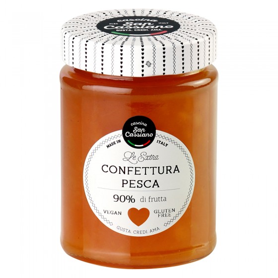 Cascina San Cassiano Confettura Extra di Pesca con Zucchero di Canna Cascina San Cassiano Confettura Extra di Pesca con Zucchero di Canna