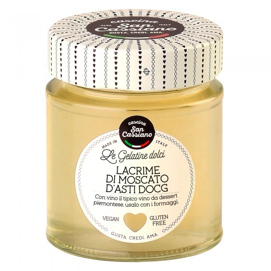 Cascina San Cassiano Lacrime di Vino Moscato d'Asti DOCG Gelatina Cascina San Cassiano Lacrime di Vino Moscato d'Asti DOCG Gelatina