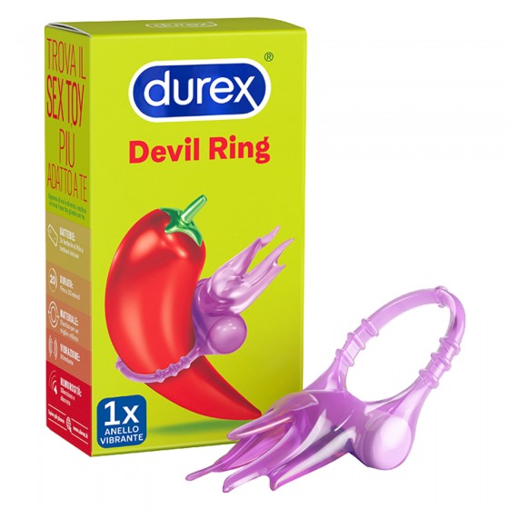 Durex Devil Ring Anello Elastico Indossabile con Vibrazione Stimolante Durex Devil Ring Anello Elastico Indossabile con Vibrazione Stimolante
