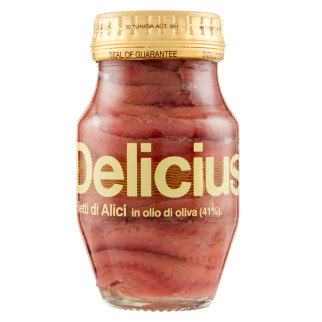 Delicius Filetti di Alici in Olio di Oliva 100% Naturale - Vasetto da