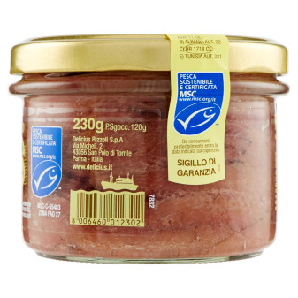 Delicius Filetti di Alici in Olio di Oliva 100% Naturale - Vasetto da