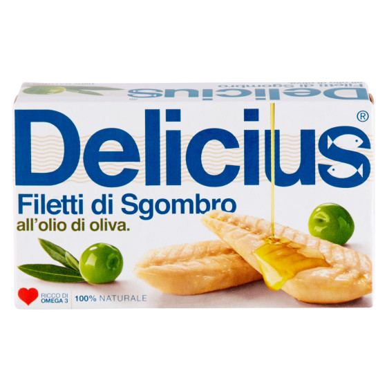 Delicius Filetti di Sgombro all'Olio di Oliva 100% Naturale - Delicius Filetti di Sgombro all'Olio di Oliva 100% Naturale -