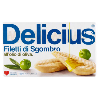 Delicius Filetti di Sgombro all'Olio di Oliva 100% Naturale -