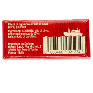Delicius Filetti di Sgombro all'Olio di Oliva Piccante 100% Naturale